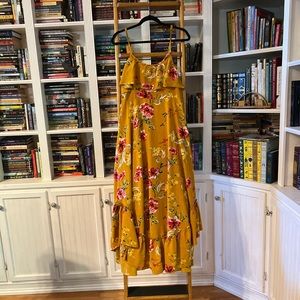 Xhilaration Tropical Yellow Maxi Dress—NWOT